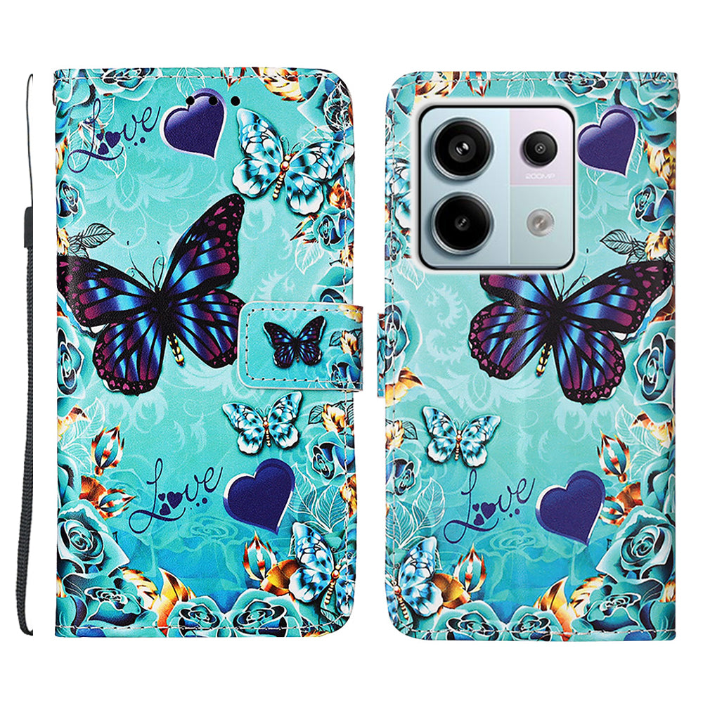 YB Pattern Printing Leather Series-4 for Xiaomi Redmi Note 13 Pro 5G / Poco X6 5G Case Foldable Stand Phone Shell YB Pattern Printing Leather Series-4 for Xiaomi Redmi Note 13 Pro 5G / Poco X6 5G Case Foldable Stand Phone Shell
